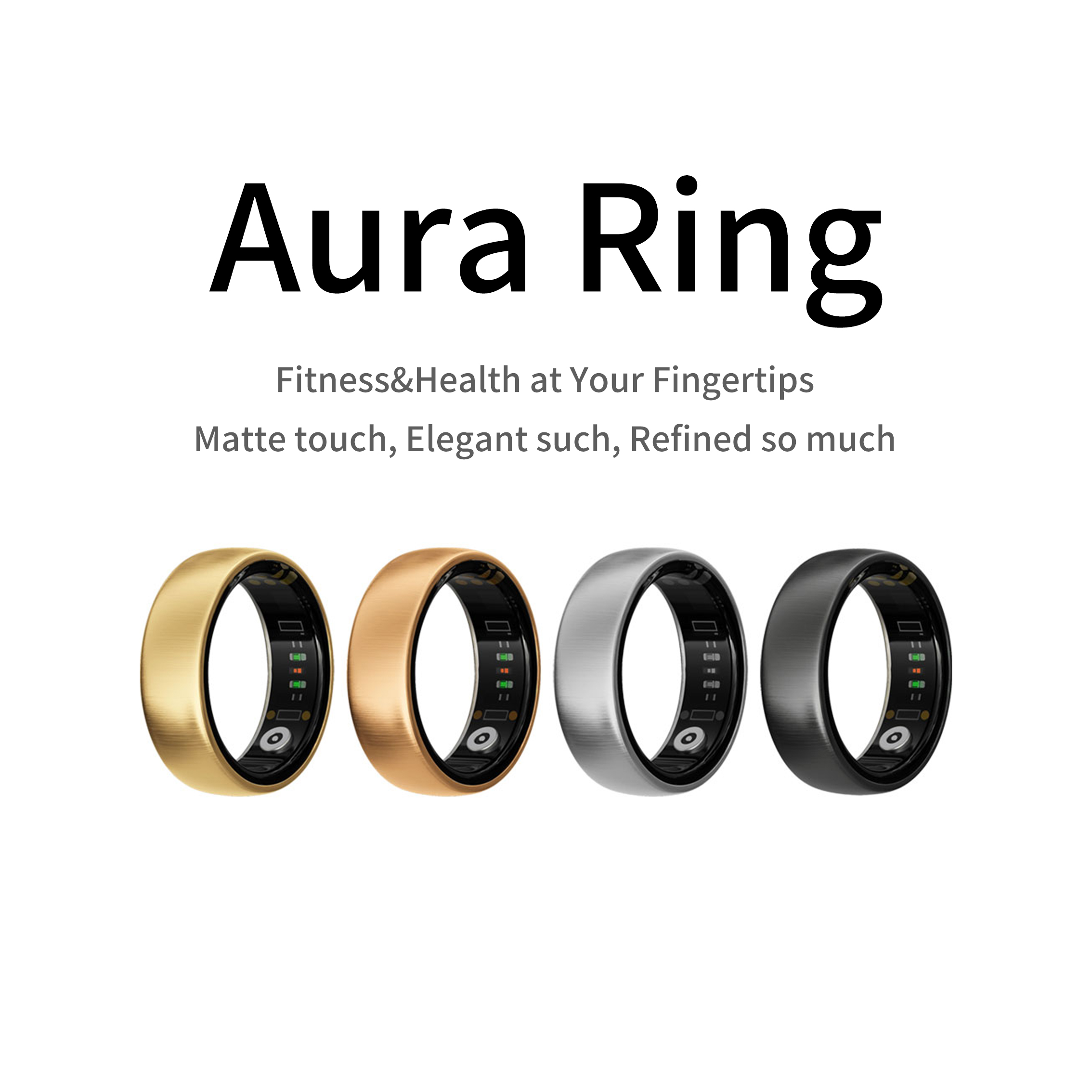 Smart Ring Health - 아우라 매트 스마트 링 피트니스 스포츠