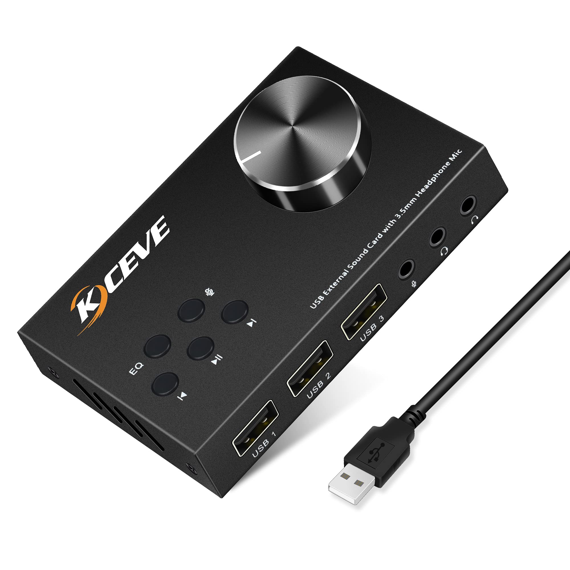 Usb Sound Card External - 볼륨 조절 기능이 있는 외부 사운드