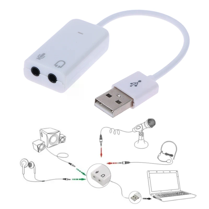 Usb Sound Card External - 2.0 3d 7.1 5HV2 어댑터 USB-잭