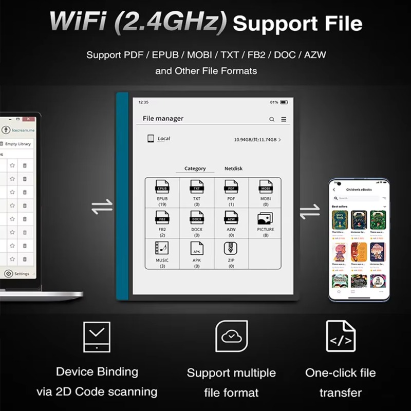 E-Ink Tablet Reader - 10.3인치 E-Ink 태블릿 타자기 ESP32 E-Ink