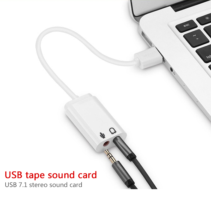 Usb Sound Card External - 3D 화이트 2.0 가상 7.1 채널
