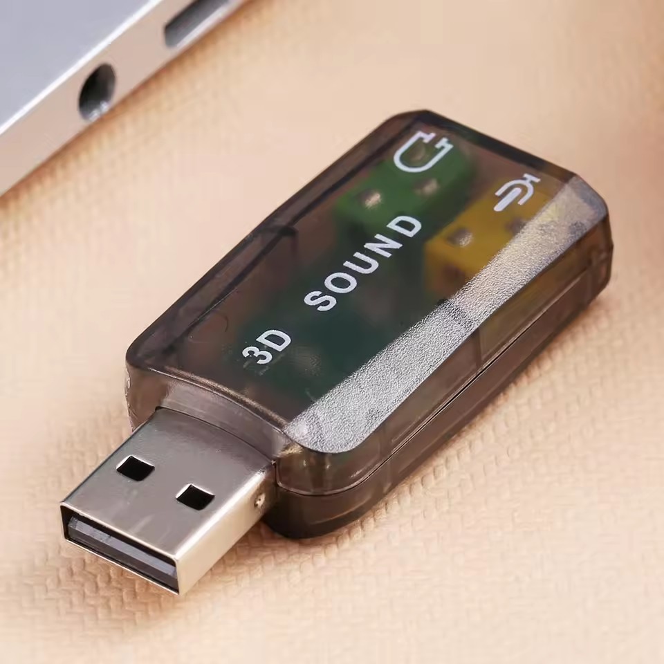 Usb Sound Card External - 미니 휴대용 외부 Usb 마이크 헤드폰