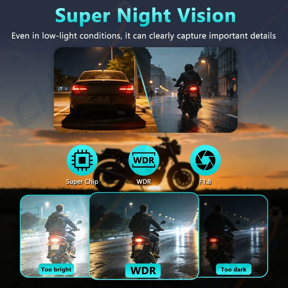 오토바이 DVR 2K HD WiFi 방수 IP66 미니 - Compact Camera Mirrorless 리뷰 및 가격