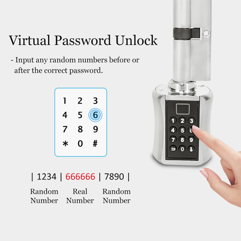 지문 스마트 실린더 잠금 암호 생체 인식 전자 도어 잠 - Unique Electronics Gadgets 리뷰 및 가격