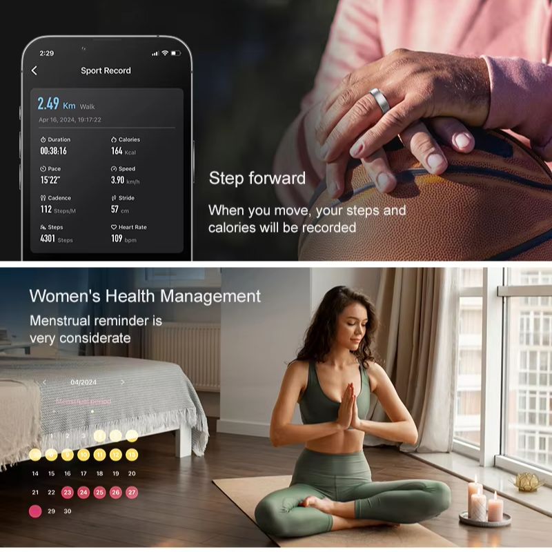 스마트 링 남녀공용, 심박수 및 혈중 산소 모니터링,  - Smart Ring Health 리뷰 및 가격