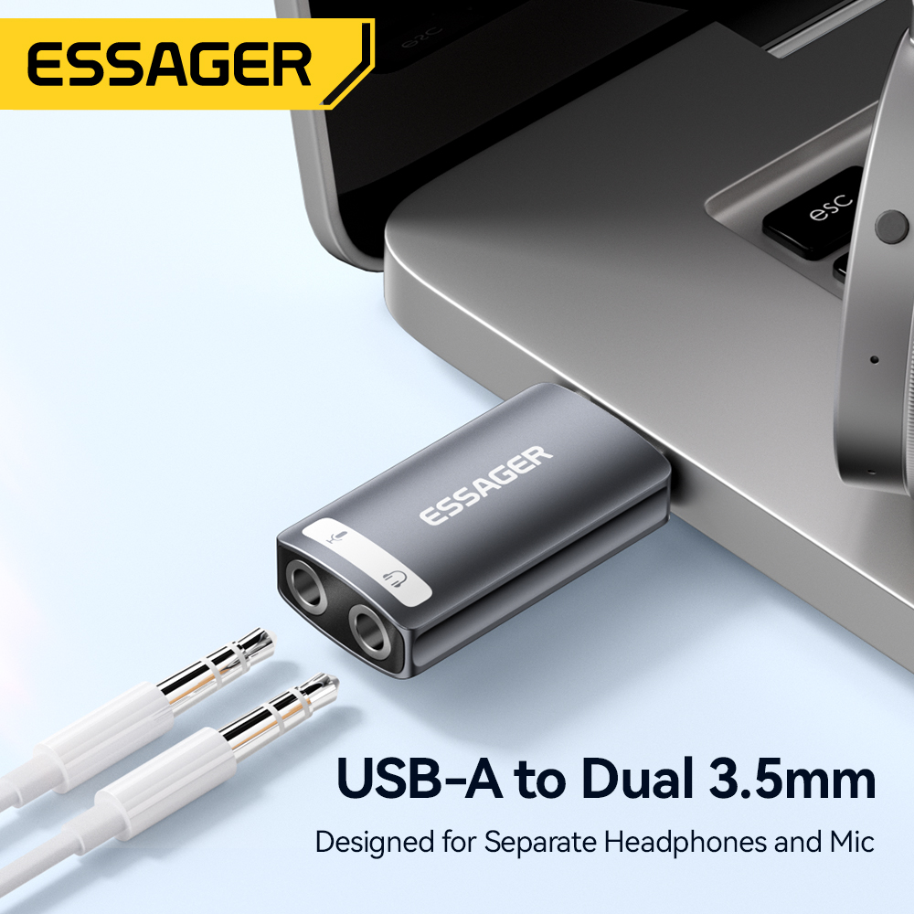 Essager USB 사운드 카드 외부 3.5mm US - Usb Sound Card External 리뷰 및 가격