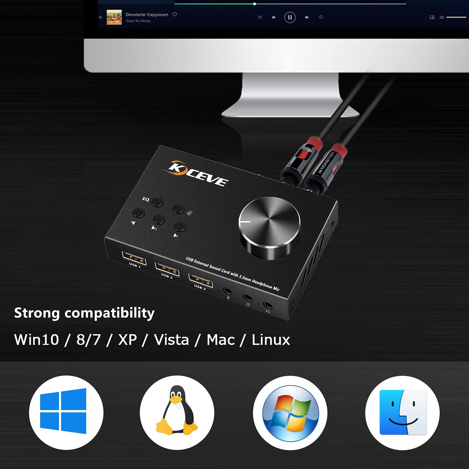 볼륨 조절 기능이 있는 외부 사운드 카드, 멀티미디어  - Usb Sound Card External 리뷰 및 가격