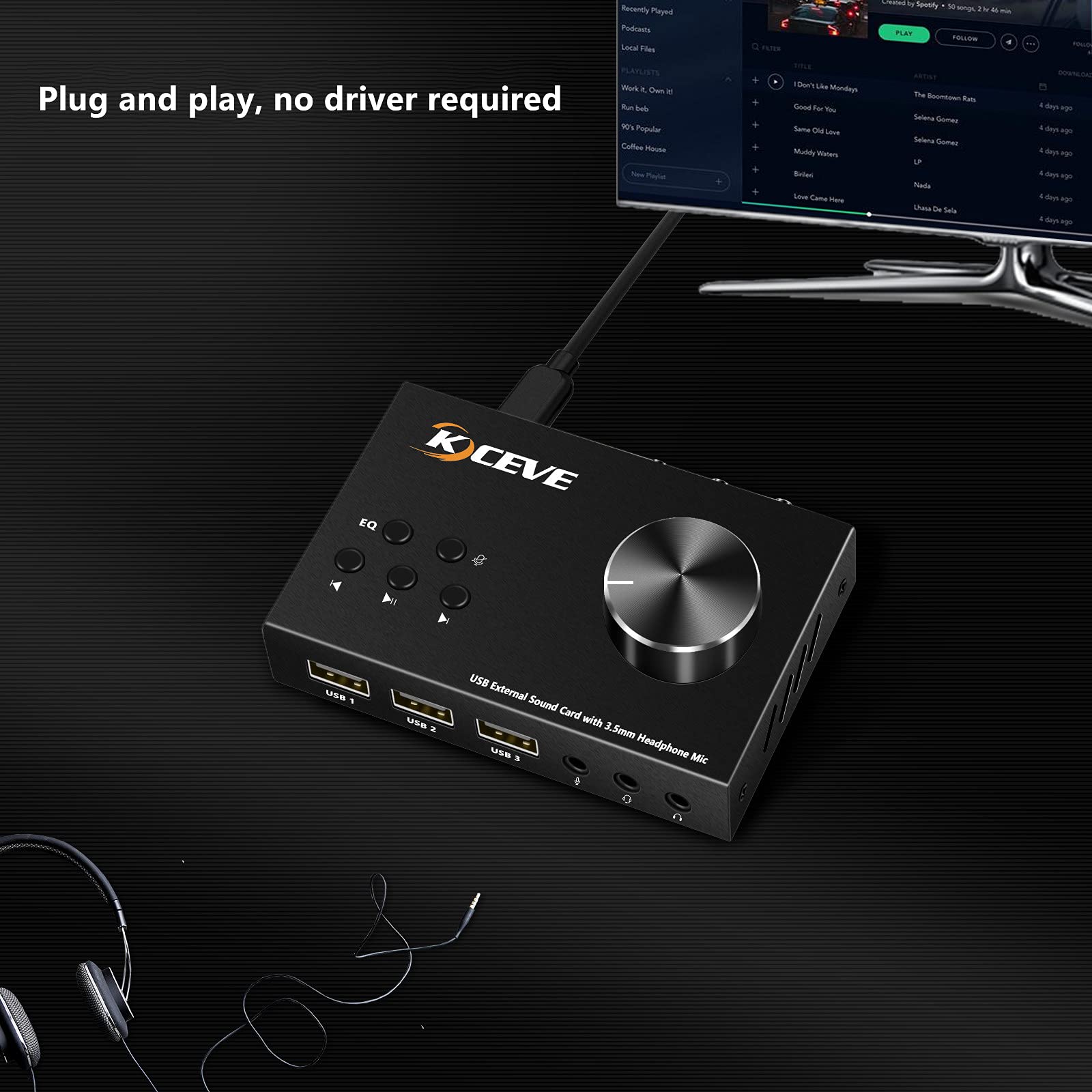 볼륨 조절 기능이 있는 외부 사운드 카드, 멀티미디어  - Usb Sound Card External 리뷰 및 가격
