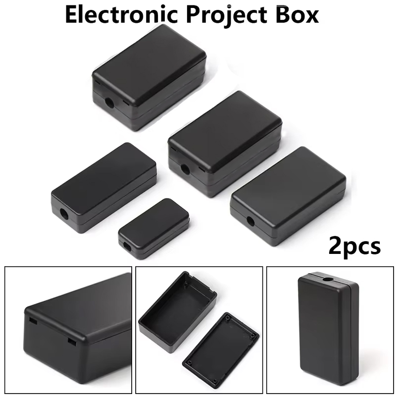 2PCS 플라스틱 방수 블랙 박스 DIY 하우징 악기  - Unique Electronics Gadgets 리뷰 및 가격