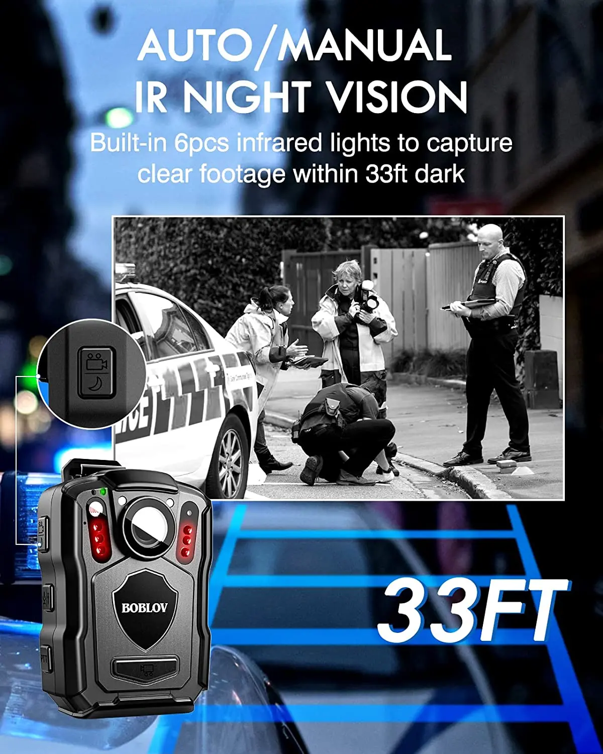 BOBLOV M5 경찰 신체 카메라(GPS 포함) |  - Compact Camera Mirrorless 리뷰 및 가격