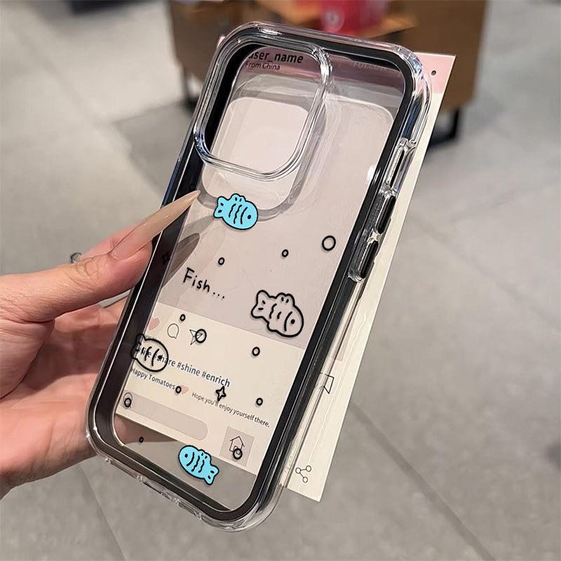 심플하고 귀여운 작은 물고기 2in1 투명 케이스 삼성 - Samsung Galaxy A55 리뷰 및 가격