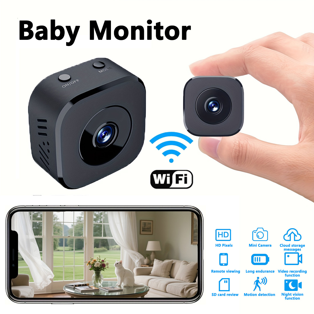 1080P HD 미니 WiFi 카메라 실내 안전 보안  - Compact Camera Mirrorless 리뷰 및 가격