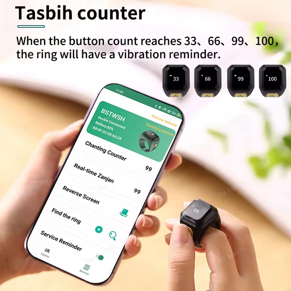 2026 최신 키블라 지크르 무슬림 스마트 링 타스비히 - Smart Ring Health 리뷰 및 가격