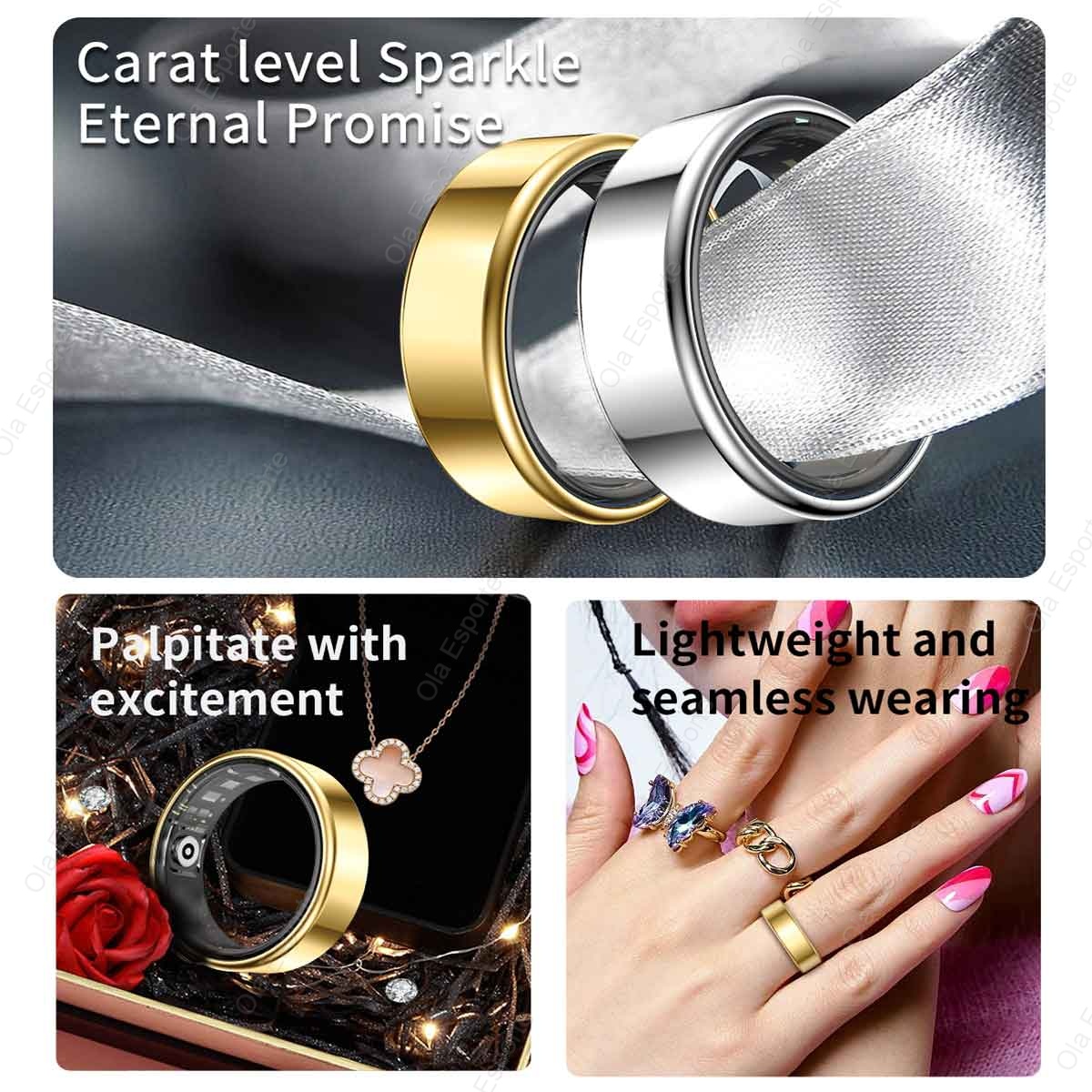 티타늄 합금 스마트 링, 혈압/산소/심박수 모니터링 기 - Smart Ring Health 리뷰 및 가격
